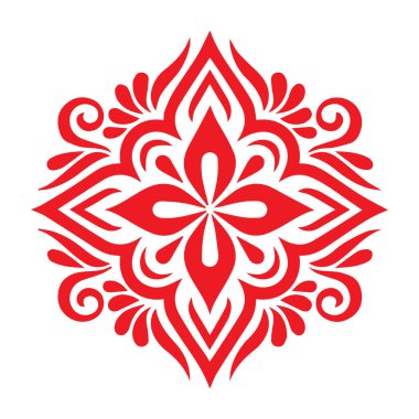 Güzel çiçek sanatı ve mandala vektör tasarımı