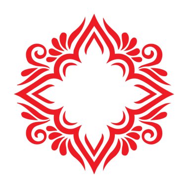 Güzel çiçek sanatı ve mandala vektör tasarımı