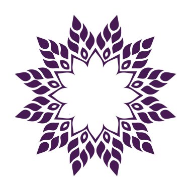Güzel çiçek sanatı ve mandala vektör tasarımı