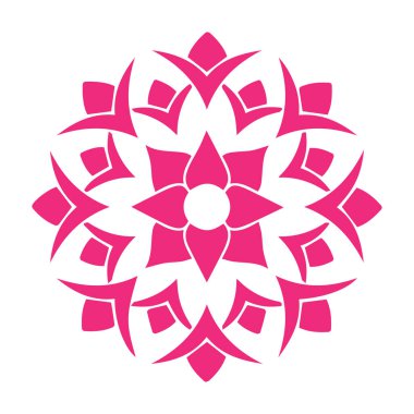 Güzel çiçek sanatı ve mandala vektör tasarımı