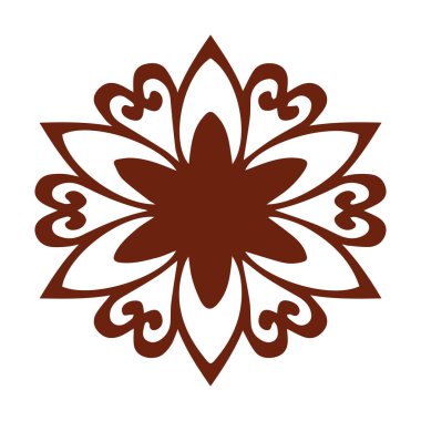 Güzel çiçek sanatı ve mandala vektör tasarımı