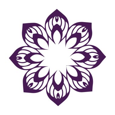 Güzel çiçek sanatı ve mandala vektör tasarımı