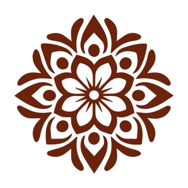 Güzel çiçek sanatı ve mandala vektör tasarımı