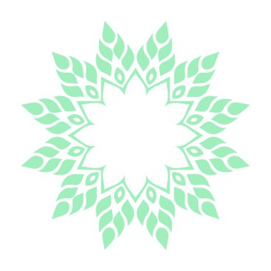 Güzel çiçek sanatı ve mandala vektör tasarımı