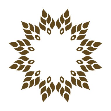 Güzel çiçek sanatı ve mandala vektör tasarımı