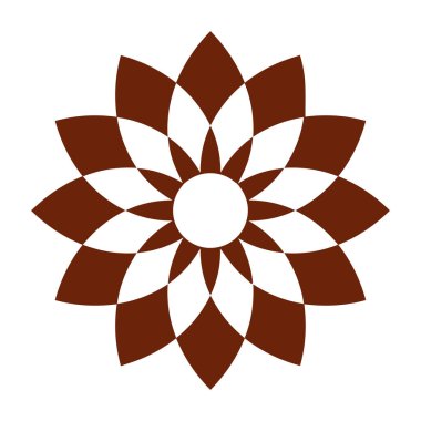 Güzel çiçek sanatı ve mandala vektör tasarımı