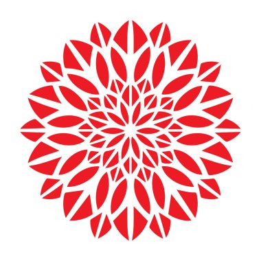 Güzel çiçek sanatı ve mandala vektör tasarımı