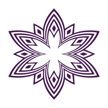 Güzel çiçek sanatı ve mandala vektör tasarımı