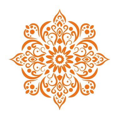 Güzel çiçek sanatı ve mandala vektör tasarımı