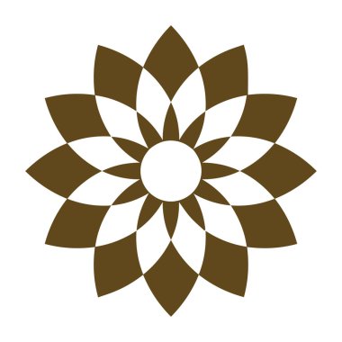 Güzel çiçek sanatı ve mandala vektör tasarımı