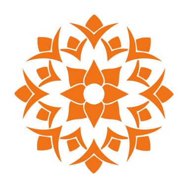 Güzel çiçek sanatı ve mandala vektör tasarımı