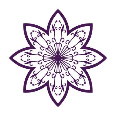 Güzel çiçek sanatı ve mandala vektör tasarımı