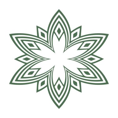 Güzel çiçek sanatı ve mandala vektör tasarımı