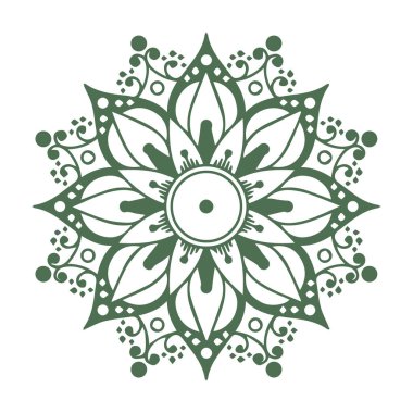 Güzel çiçek sanatı ve mandala vektör tasarımı
