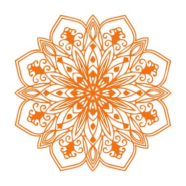 Güzel çiçek sanatı ve mandala vektör tasarımı