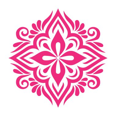 Güzel çiçek sanatı ve mandala vektör tasarımı