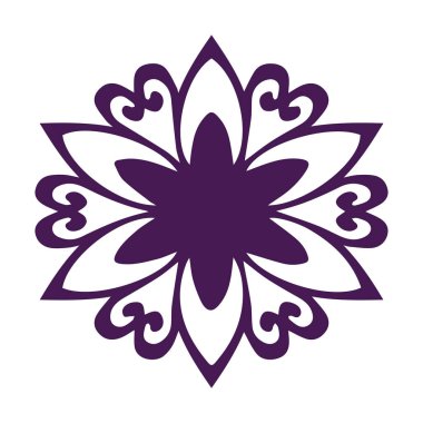 Güzel çiçek sanatı ve mandala vektör tasarımı