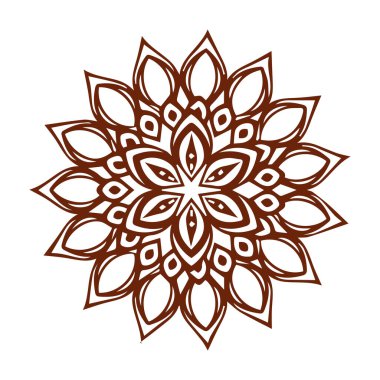 Güzel çiçek sanatı ve mandala vektör tasarımı