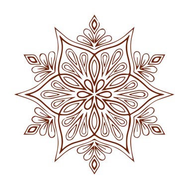 Güzel çiçek sanatı ve mandala vektör tasarımı