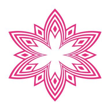 Güzel çiçek sanatı ve mandala vektör tasarımı