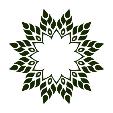 Güzel çiçek sanatı ve mandala vektör tasarımı