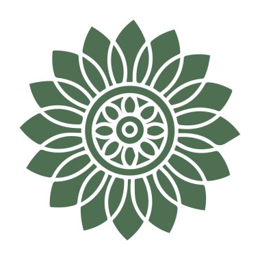 Güzel çiçek sanatı ve mandala vektör tasarımı