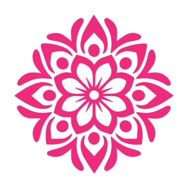 Güzel çiçek sanatı ve mandala vektör tasarımı