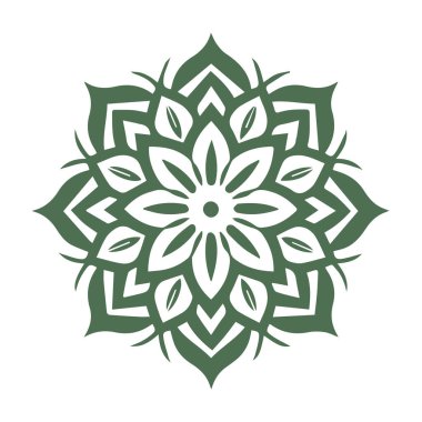Güzel çiçek sanatı ve mandala vektör tasarımı