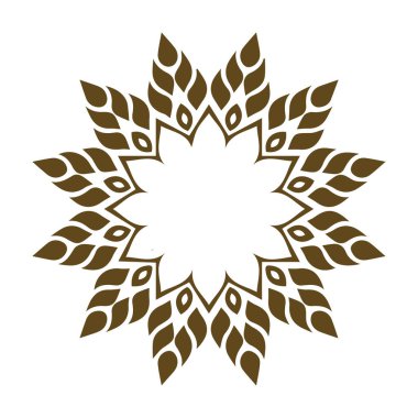 Güzel çiçek sanatı ve mandala vektör tasarımı