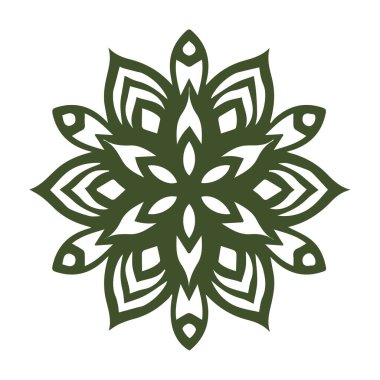 Güzel çiçek sanatı ve mandala vektör tasarımı