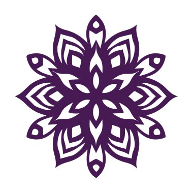 Güzel çiçek sanatı ve mandala vektör tasarımı