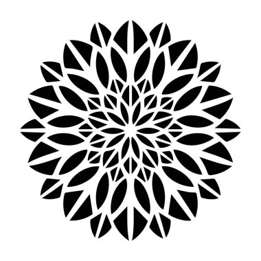 Güzel çiçek sanatı ve mandala vektör tasarımı
