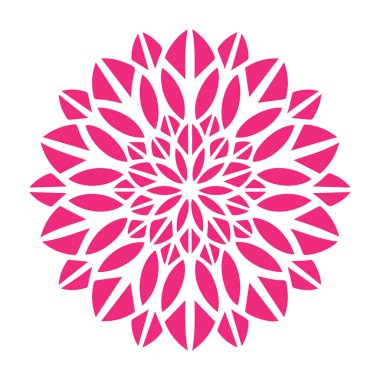 Güzel çiçek sanatı ve mandala vektör tasarımı