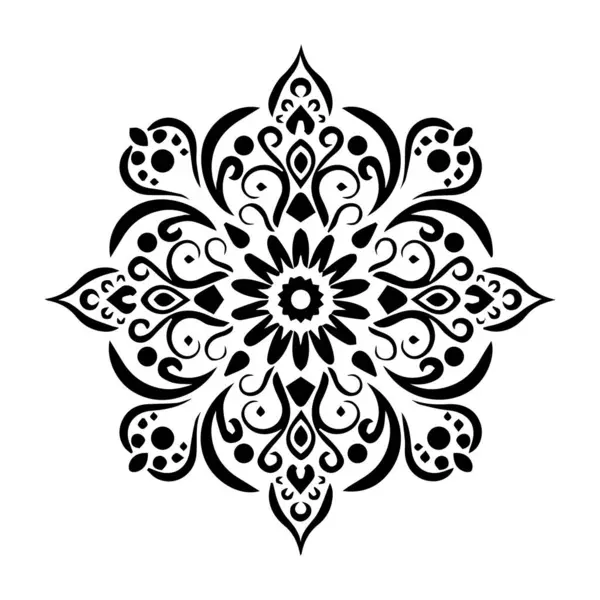 Güzel çiçek sanatı ve mandala vektör tasarımı