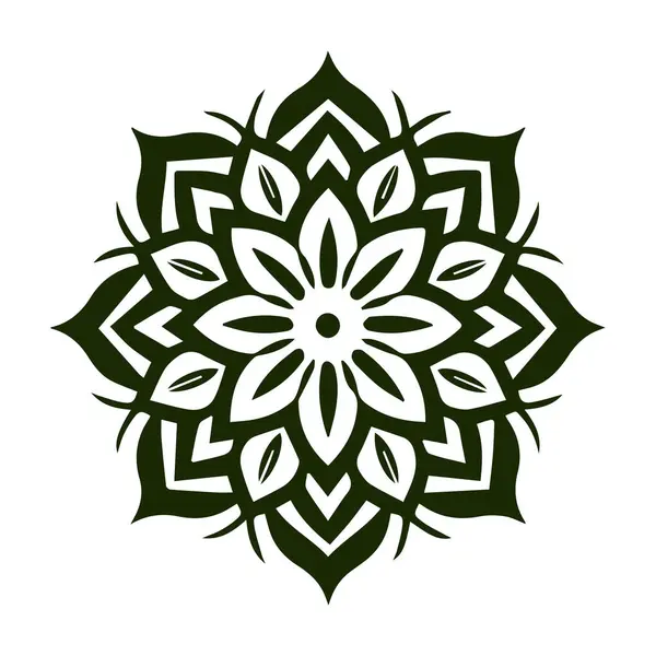 Güzel çiçek sanatı ve mandala vektör tasarımı