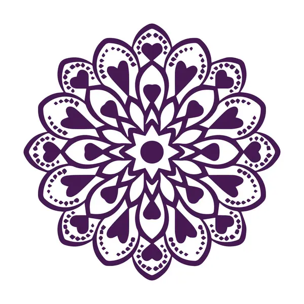 Güzel çiçek sanatı ve mandala vektör tasarımı