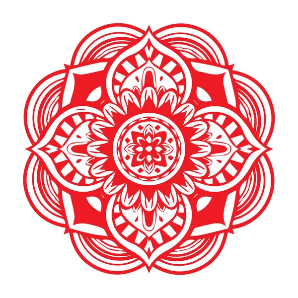 Güzel çiçek sanatı ve mandala vektör tasarımı