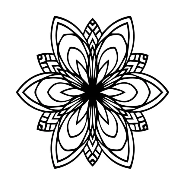 Güzel çiçek sanatı ve mandala vektör tasarımı