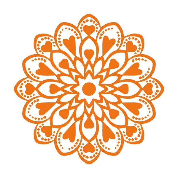 Güzel çiçek sanatı ve mandala vektör tasarımı