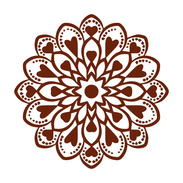 Güzel çiçek sanatı ve mandala vektör tasarımı