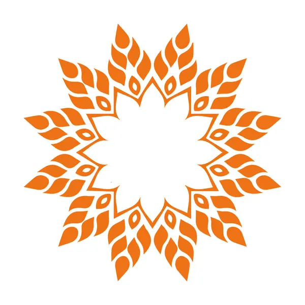 Güzel çiçek sanatı ve mandala vektör tasarımı