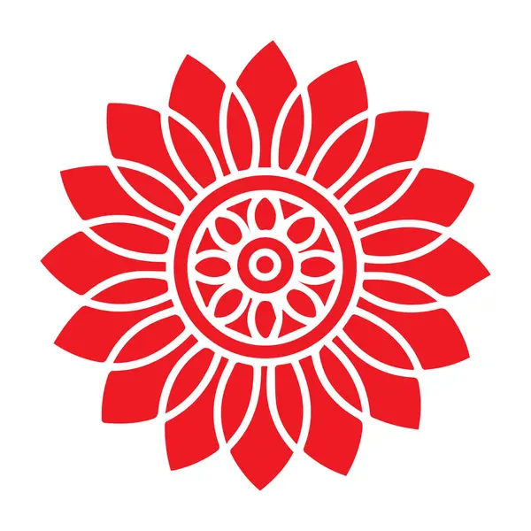 Güzel çiçek sanatı ve mandala vektör tasarımı