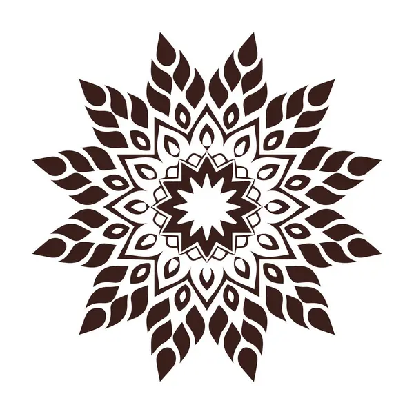 Güzel çiçek sanatı ve mandala vektör tasarımı