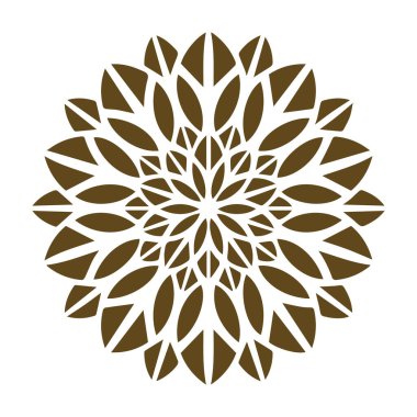 Güzel çiçek sanatı ve mandala vektör tasarımı