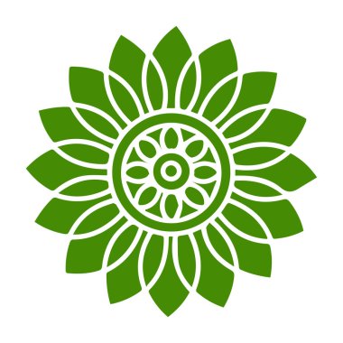 Güzel çiçek sanatı ve mandala vektör tasarımı