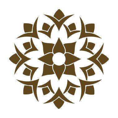 Güzel çiçek sanatı ve mandala vektör tasarımı