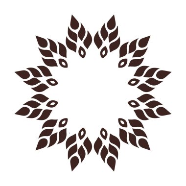 Güzel çiçek sanatı ve mandala vektör tasarımı