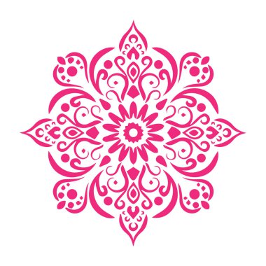 Güzel çiçek sanatı ve mandala vektör tasarımı