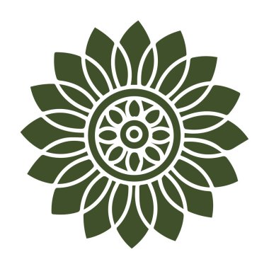 Güzel çiçek sanatı ve mandala vektör tasarımı