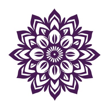 Güzel çiçek sanatı ve mandala vektör tasarımı